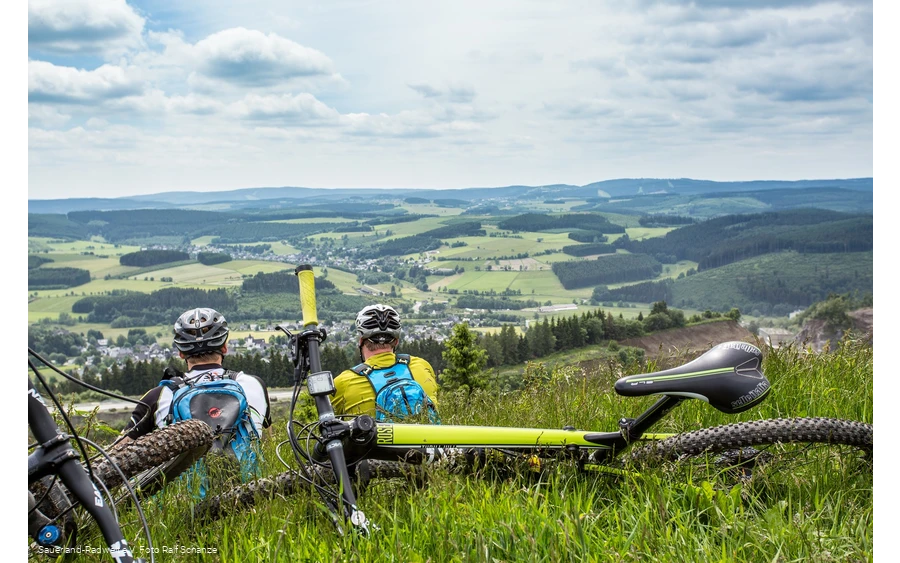 Blick auf Willingen bei einer Mountainbike Tour